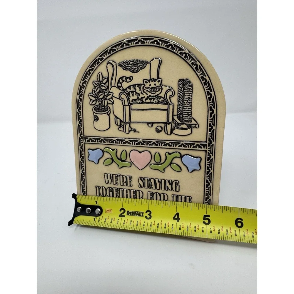 VTG Trinity Pottery Wall Plaque 1987 Funny  Cute 